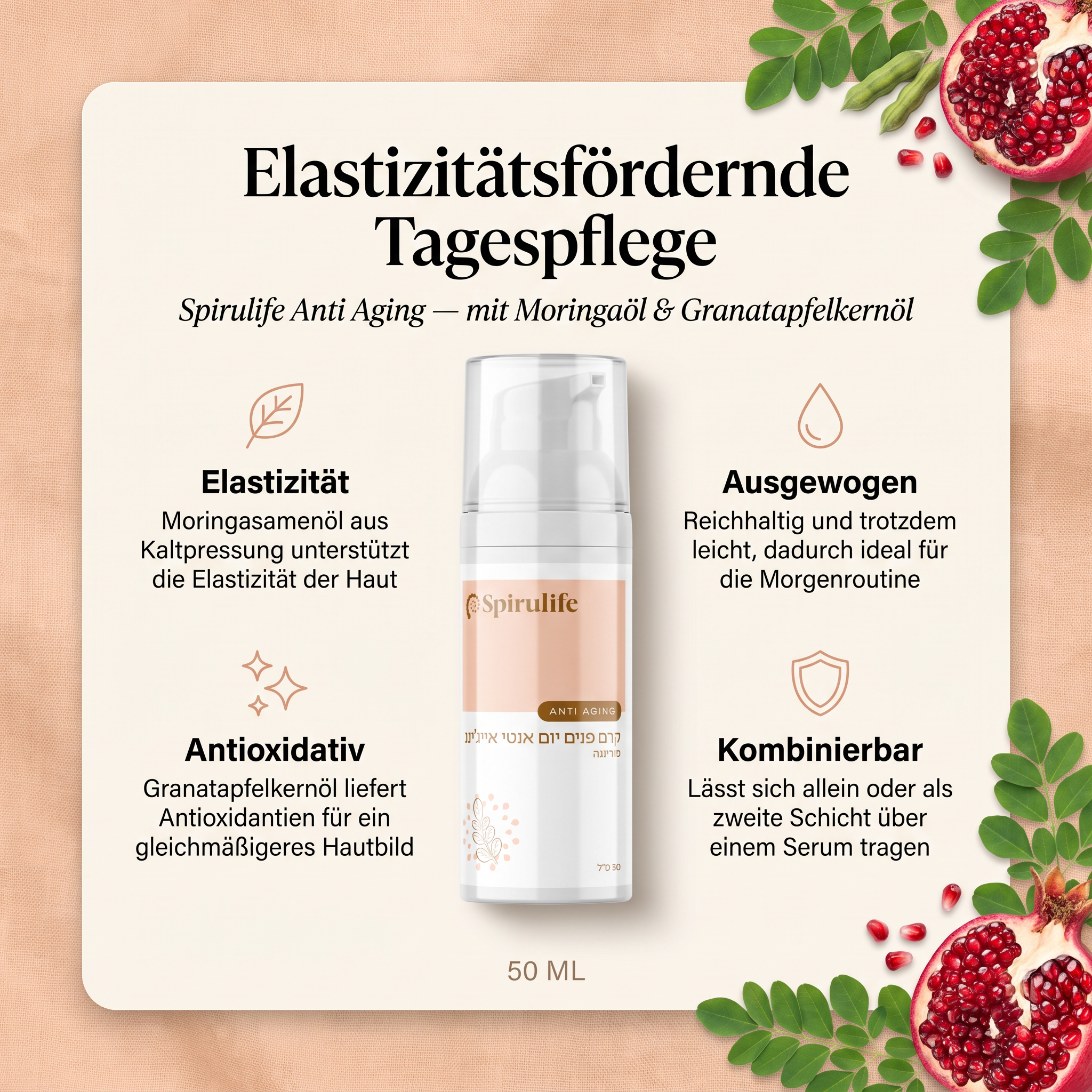 Tagescreme Moringa für jeden Tag Bio 50 ml
