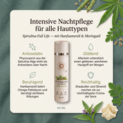 Nachtcreme Hanf mit Spirulina regenerierend 50 ml