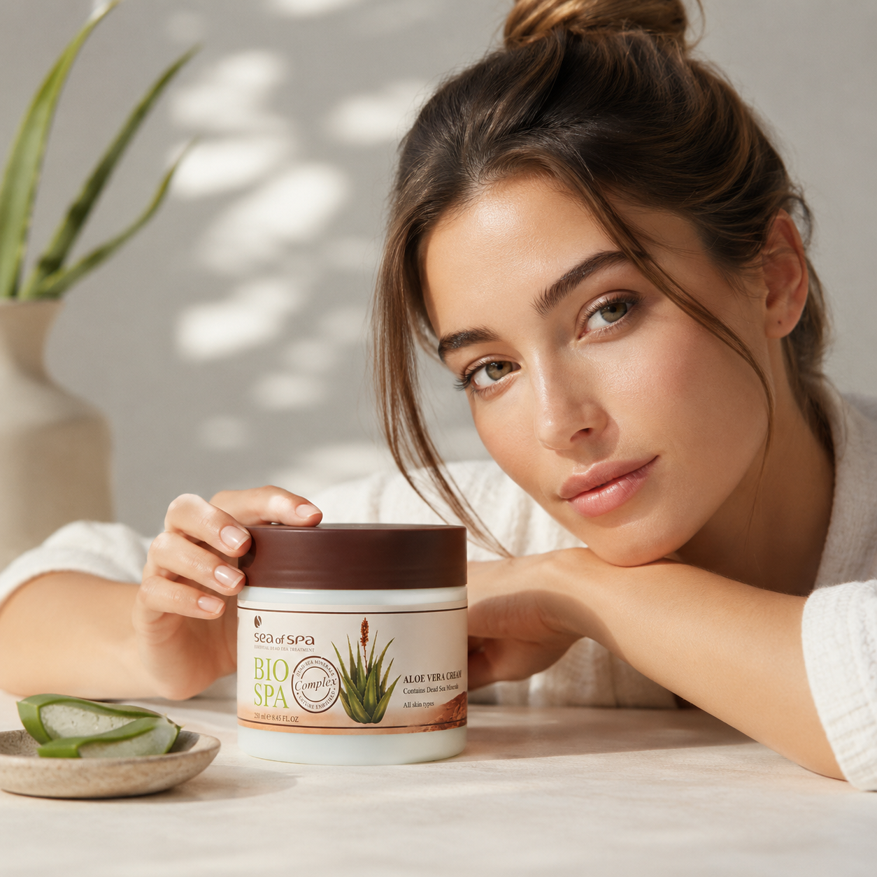 Aloe Vera Creme Gesicht & Körper gereizte Haut 250 ml