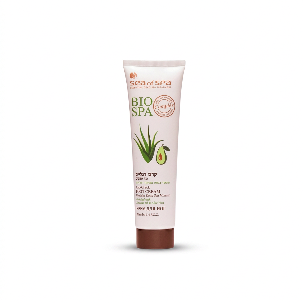 Sea of Spa Fußcreme für rissige Fersen mit Avocadoöl und Aloe Vera, Tube 100 ml