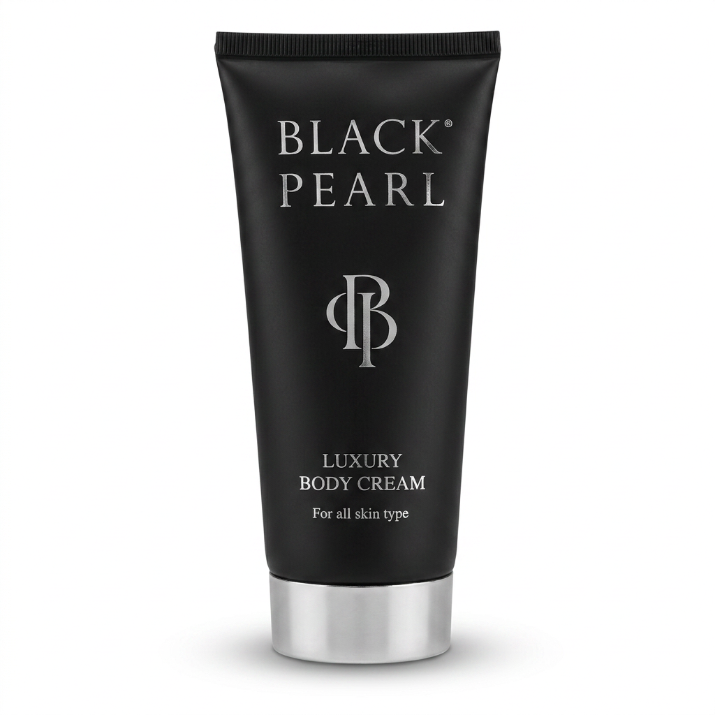 Black Pearl Luxury Body Cream mit Perlenextrakt und Meeresalgen, Tube 200 ml