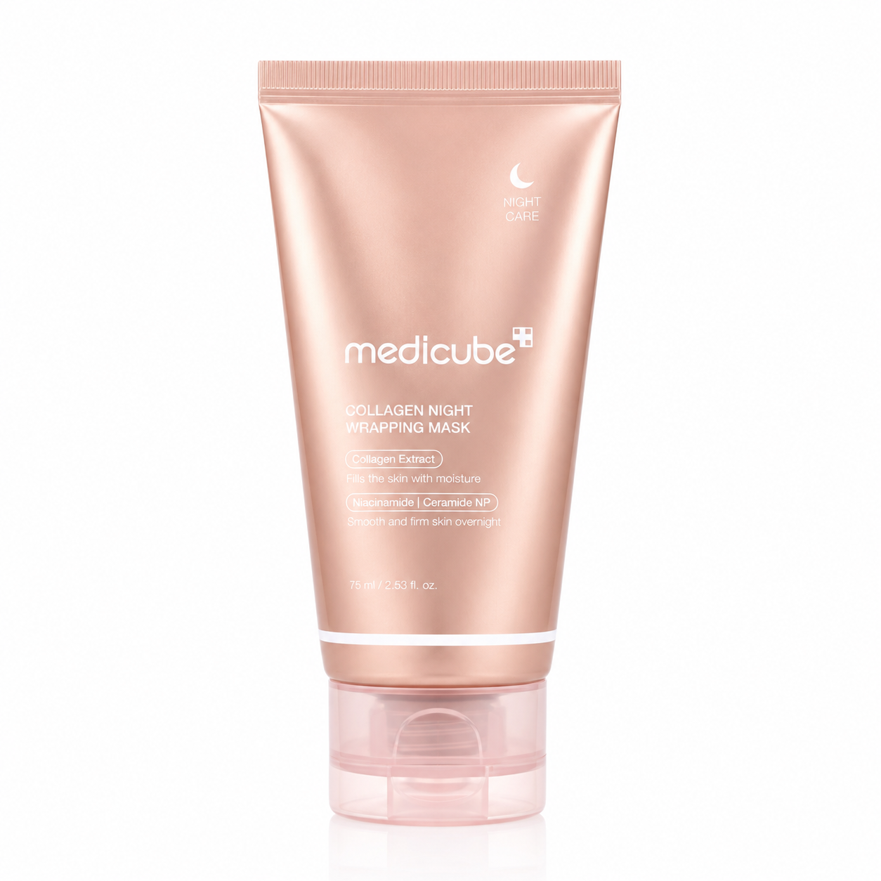 Medicube Kollagen-Gesichtsmaske Peel-off Nachtmaske mit Niacinamid und Hyaluronsäure, 75 ml Tube
